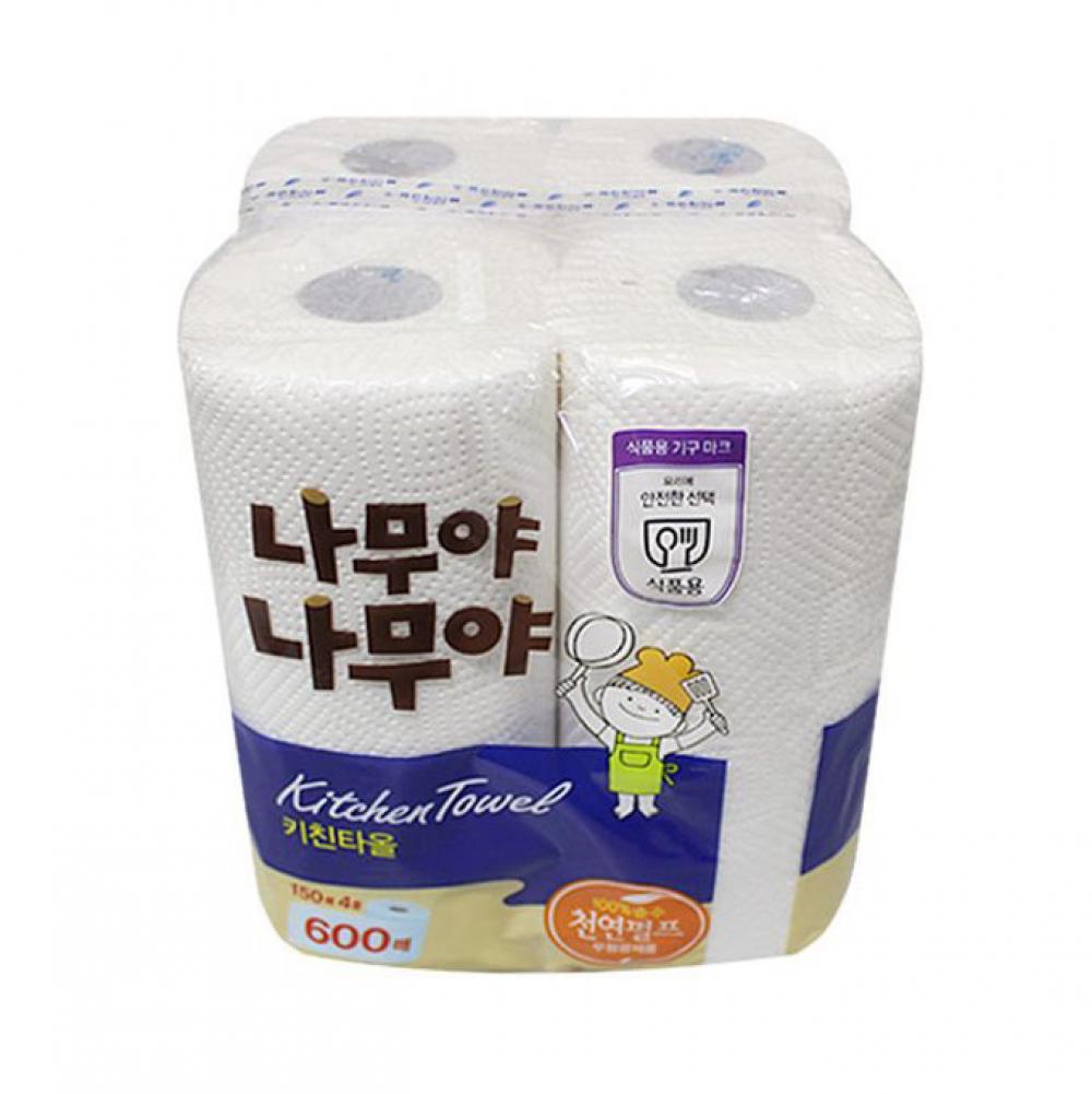 주방타올 두껍고 필수템 150p 4롤 행주 걸레