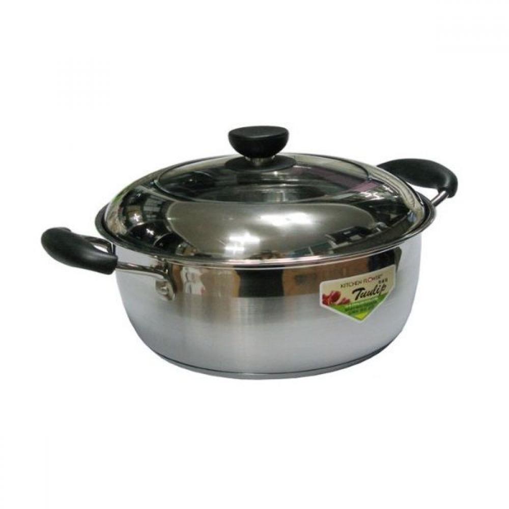 스텐전골냄비 인덕션전골냄비 양수 22cm 라면 찌개