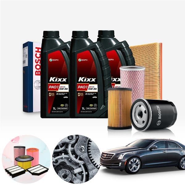 ATS 2.0 가솔린 킥스파오1 0W30 0W40 합성엔진오일 필터세트 5리터