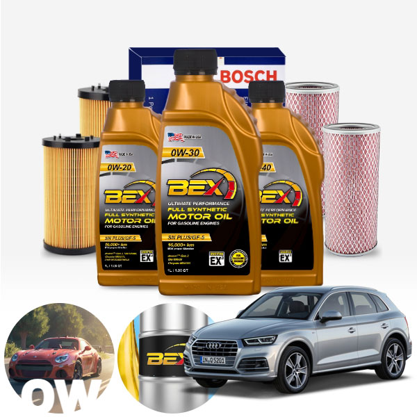Q5 2.0TFSI (CAE) 가솔린 벡스제로 0W30 합성엔진오일 필터세트 5리터