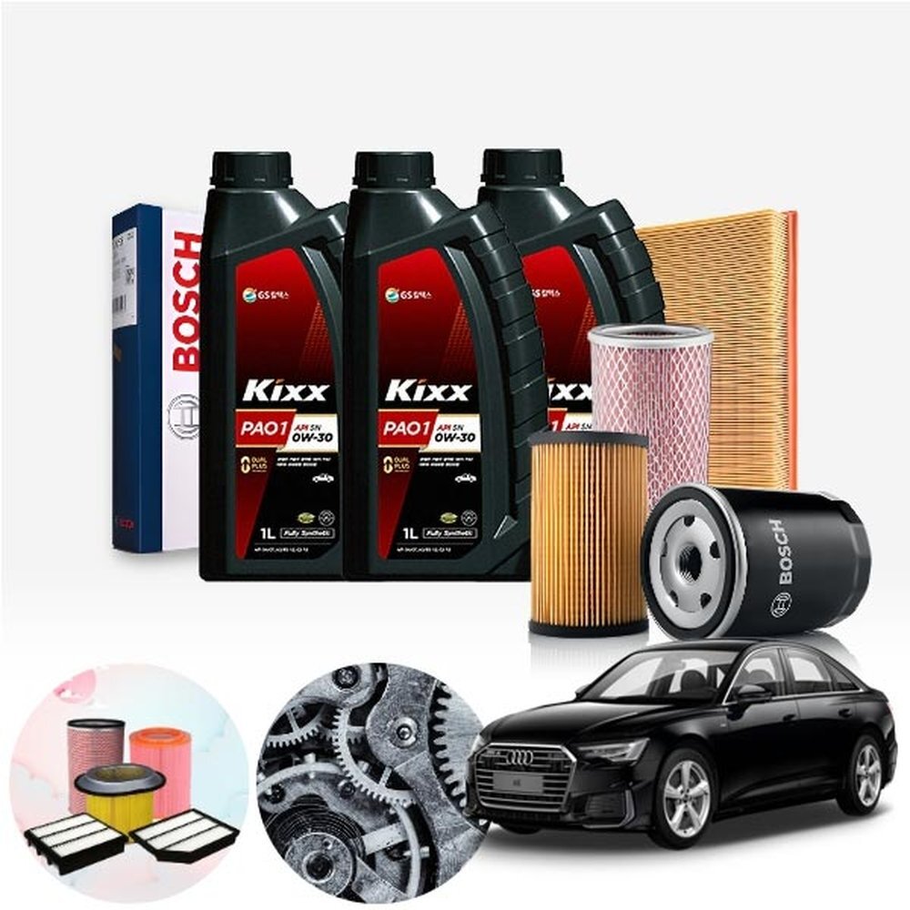 A6 3.0 TDI (CDY) 디젤 킥스파오1 0W30 0W40 합성엔진오일 필터세트 8리터