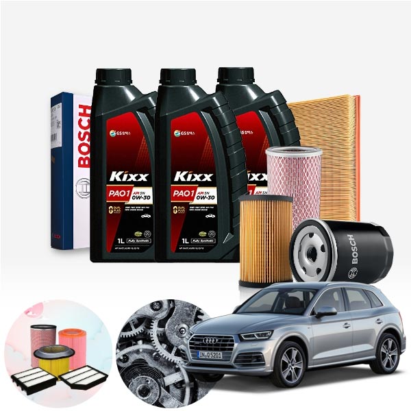 Q5 35TDI (CNH) 디젤 킥스파오1 0W30 0W40 합성엔진오일 필터세트 5리터