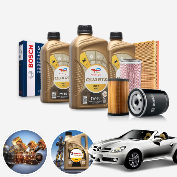 SLK 32AMG R170 (96-04) 가솔린 토탈쿼츠 이네오 넥스 5W30 5W40 합성엔진오일 필터세트 8리터