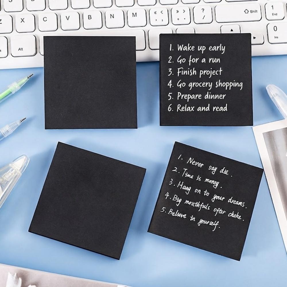 GF 심플 블랙 무지 포스트잇 50매