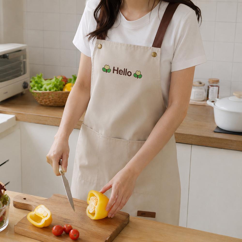 다용도 주머니 디자인 롱 앞치마 공방 미술 도예용