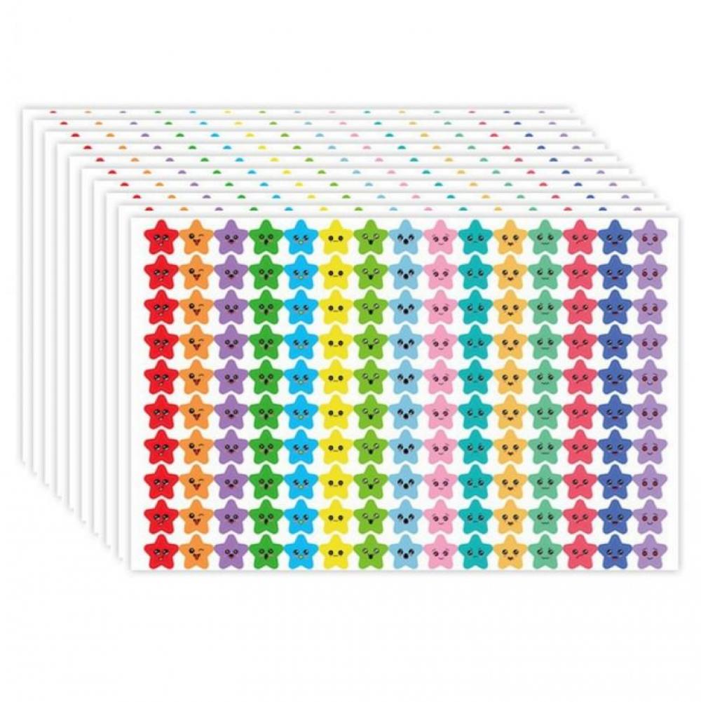 15색 미니 별 스티커 이모티콘 1500pcs