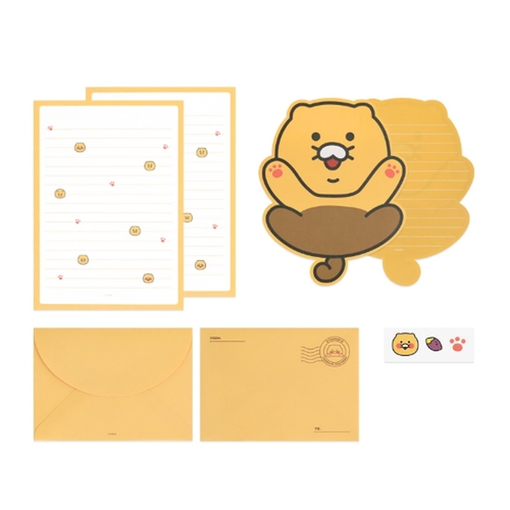 카카오프렌즈 춘식이 형태 편지지 봉투 속 하이파이브 (1개입)