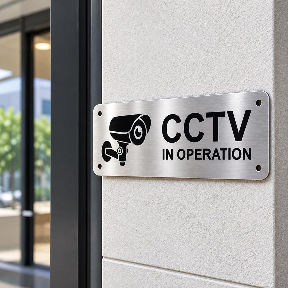 CCTV 촬영중 녹화중 안내판 알루미늄 합금