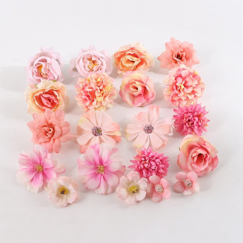 조화 꽃송이 2-4cm PDD001 07 (핑크) (1 묶음)