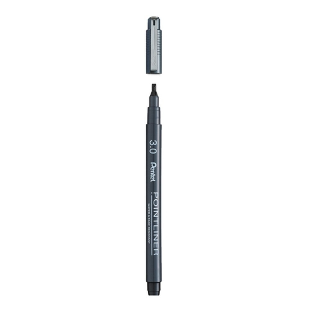 (펜텔) 포인트라이너 흑색 캘리그라피용 3.0MM S20P-C30A (1개입)