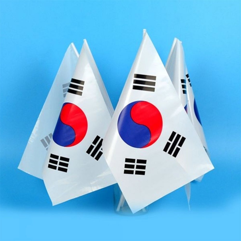 파티클럽 태극기수기 비닐 국기 / 30x19x40cm (1개입)