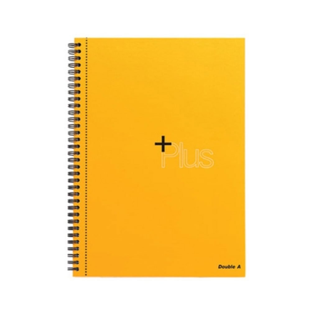 더블에이 플러스 좌철노트 A5 옐로우 절취 스프링 / 80매 148x210mm (1개입)