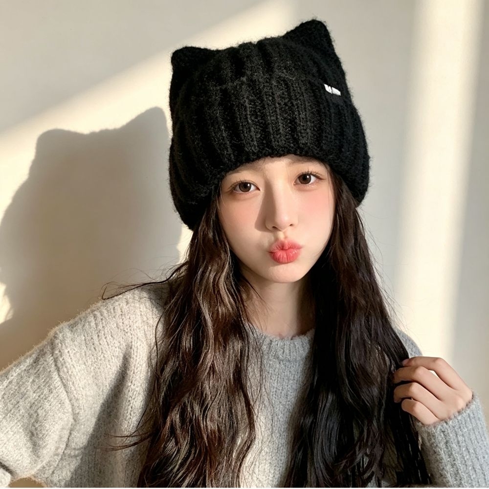 고양이귀 니트비니 골지겨울모자 UC-1011579