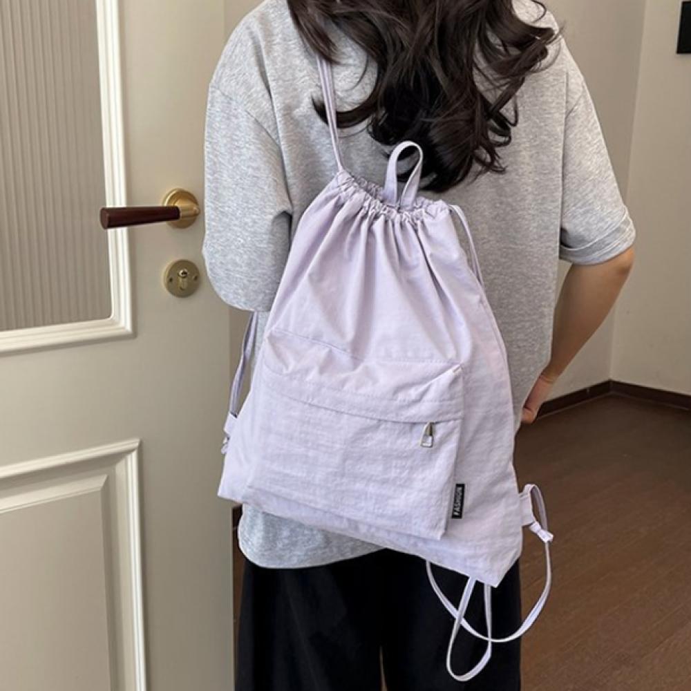캐주얼 스트링 포켓 데일리 복조리 백팩