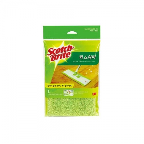 3M 막대걸레 리필패드 퀵 스위퍼 리필패드 42cm 13cm (1EA)