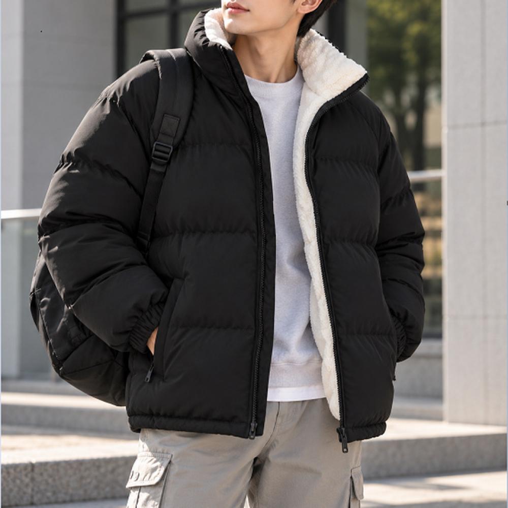 남자 오버핏 양털안감 하이넥 패딩 점퍼 HH-C50