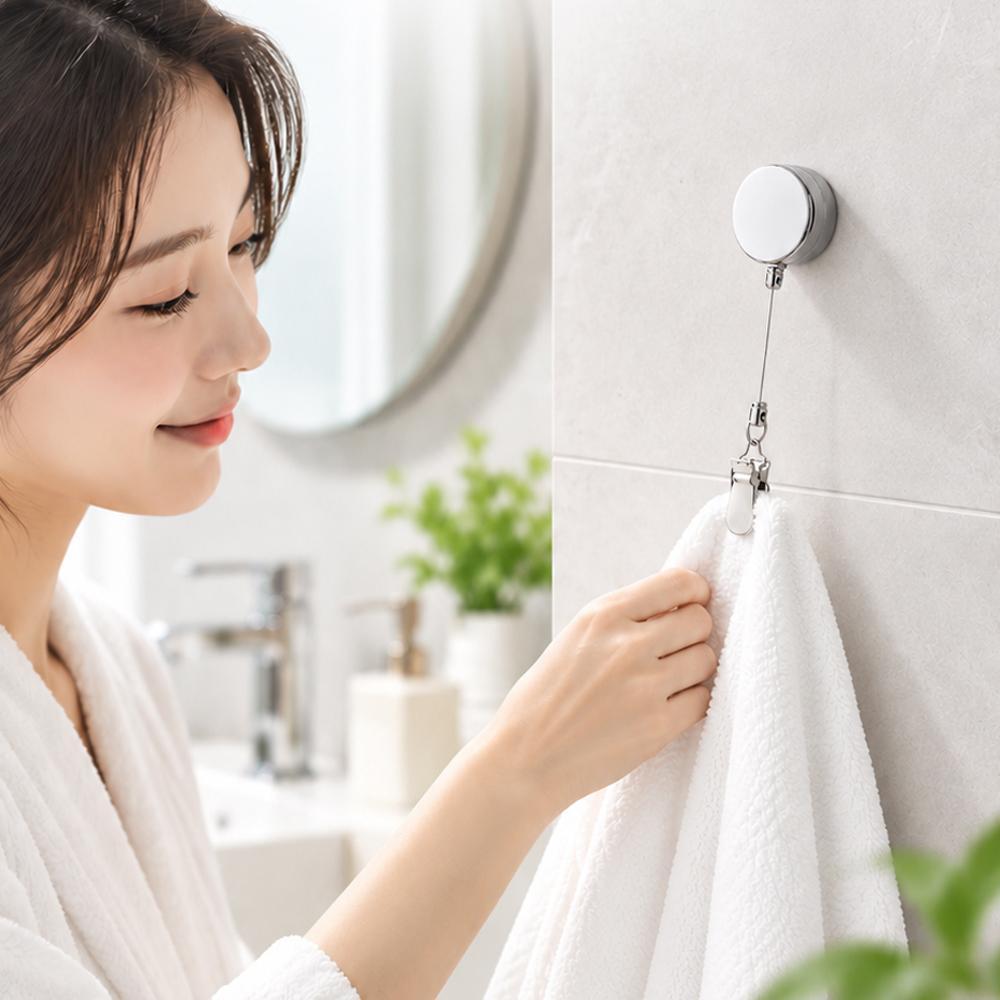 핀온릴 부착형 분실방지 도난방지 보관 제자리 수건걸이