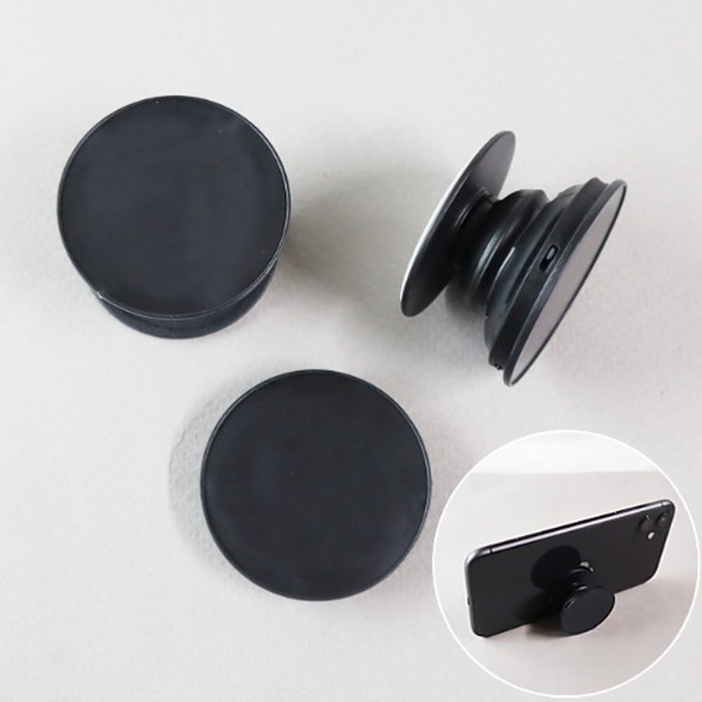 휴대폰 PVC 스마트 톡 3단계조절형(원형) 검정 테두리 (5개 묶음)