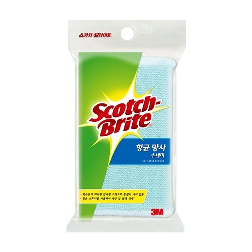 3M 항균 망사수세미 NET-1 SPONGE / 78x150mm (1개입)