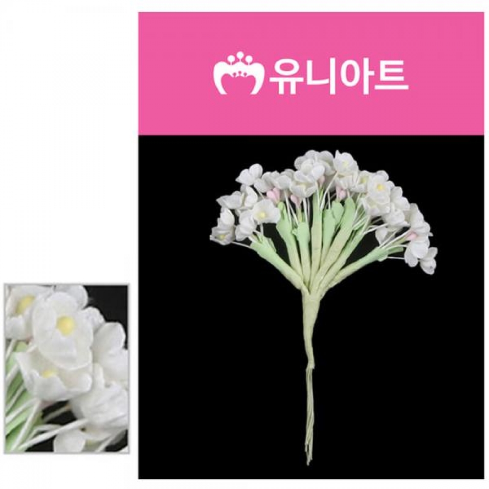 유니아트 (조화꽃) 2000 물망초꽃 (흰색)