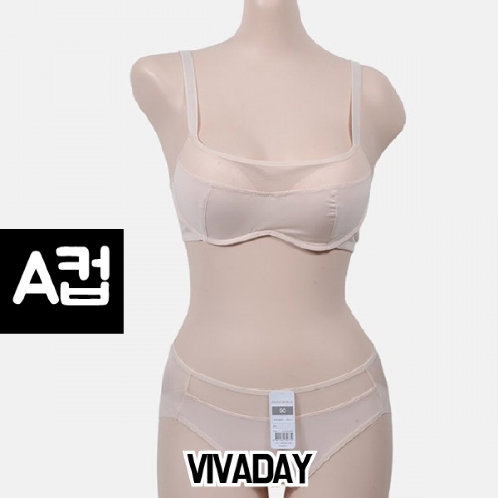 VIVADAY-BS23 노와이어 A컵 브라팬티세트
