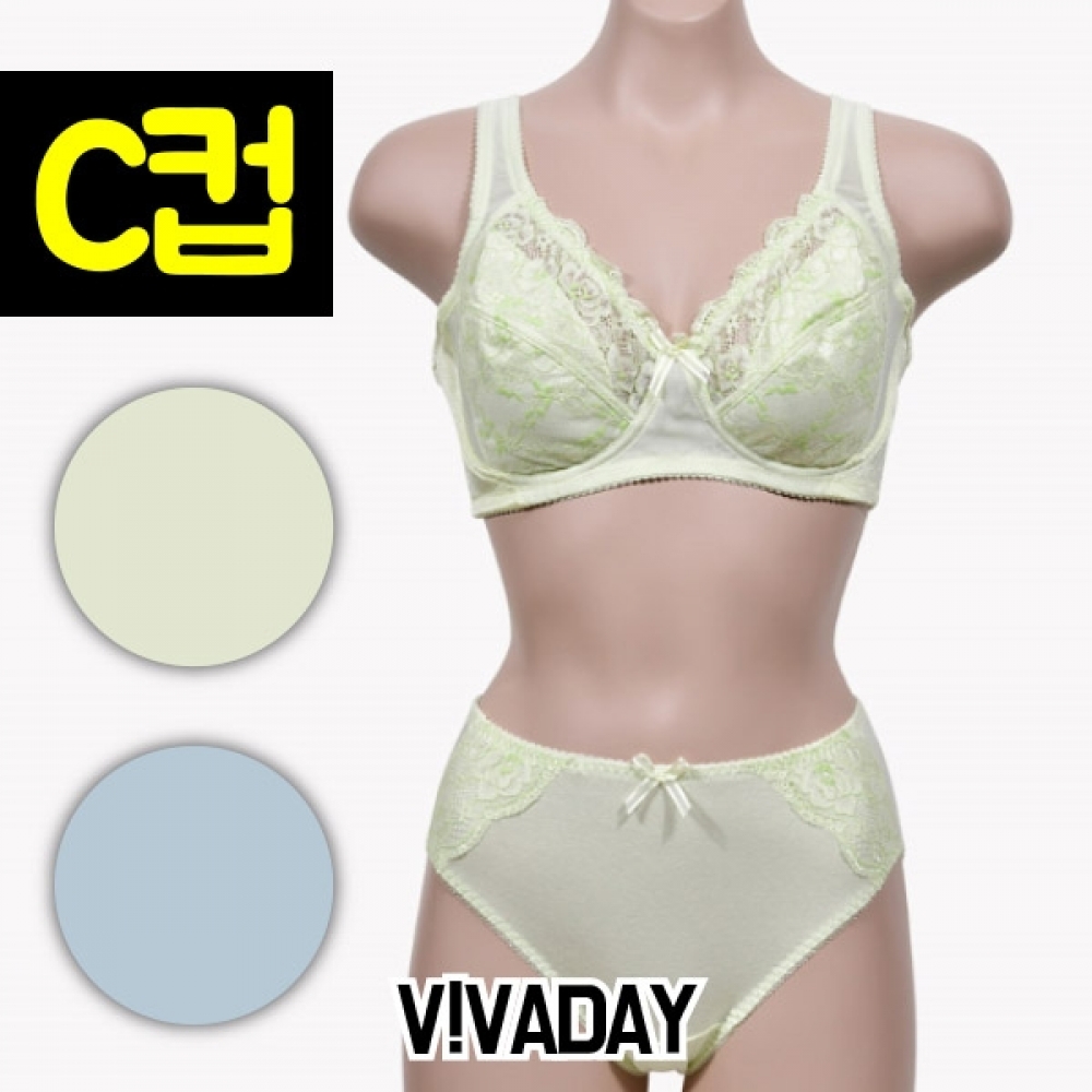 VIVADAY-PB01 빅사이즈노와이어C컵 브라팬티세트