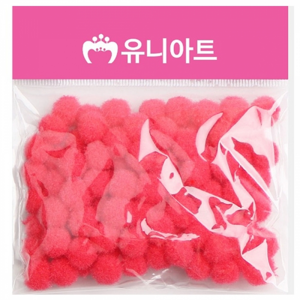 유니아트 1000 퐁퐁 12mm (빨강)