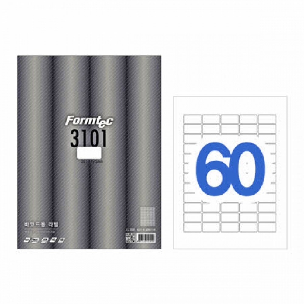 폼텍 라벨60칸100매 LS-3101 바코드용