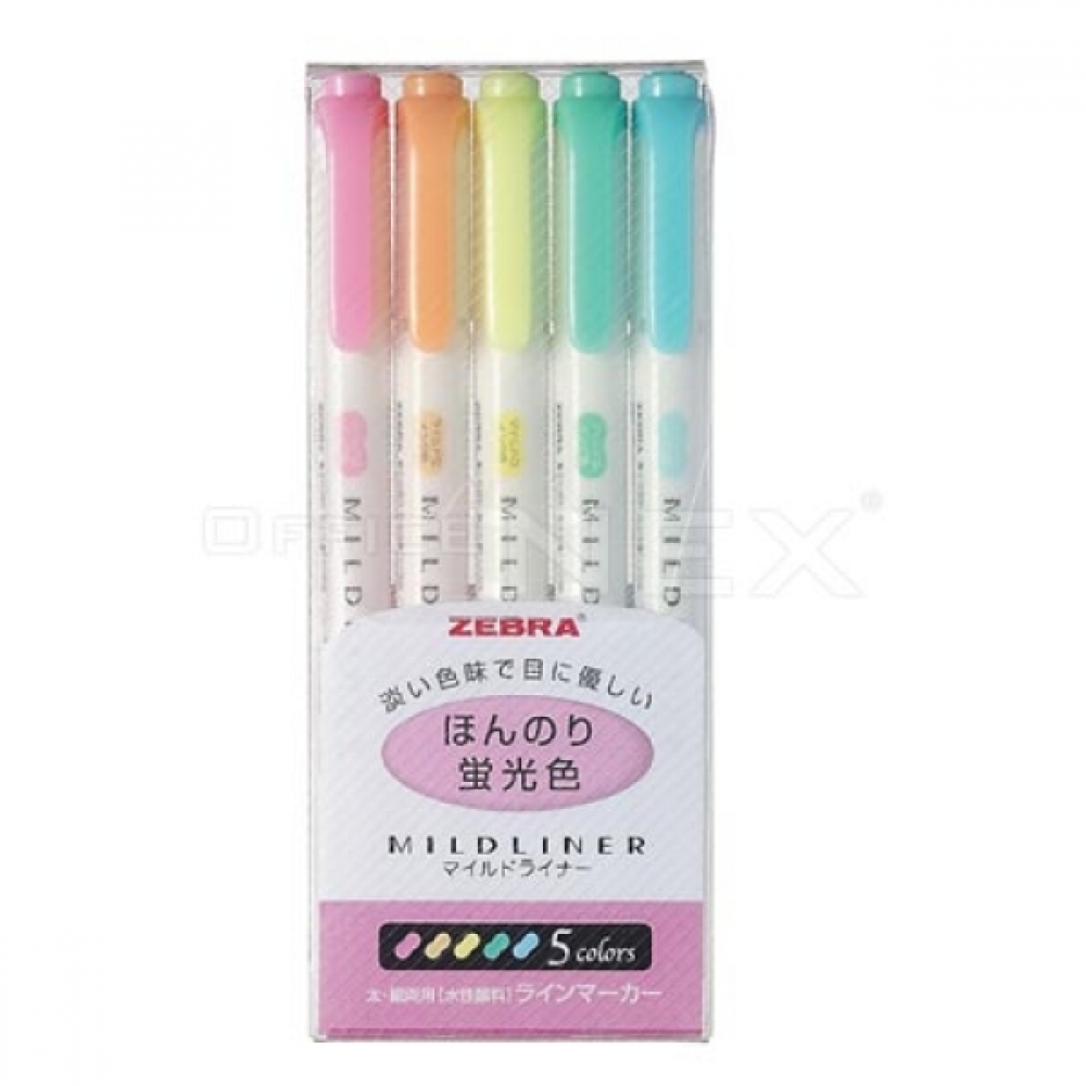 제브라 마일드라이너 5색 세트 1.4mm4.0mm WKT7-5C