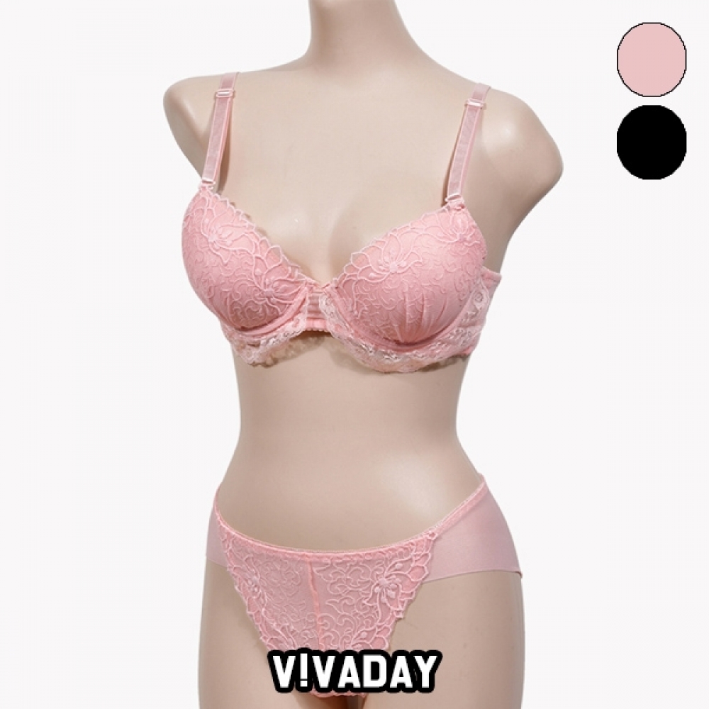 VIVADAY-SC18 로맨틱컬러 B컵 브라팬티 SET