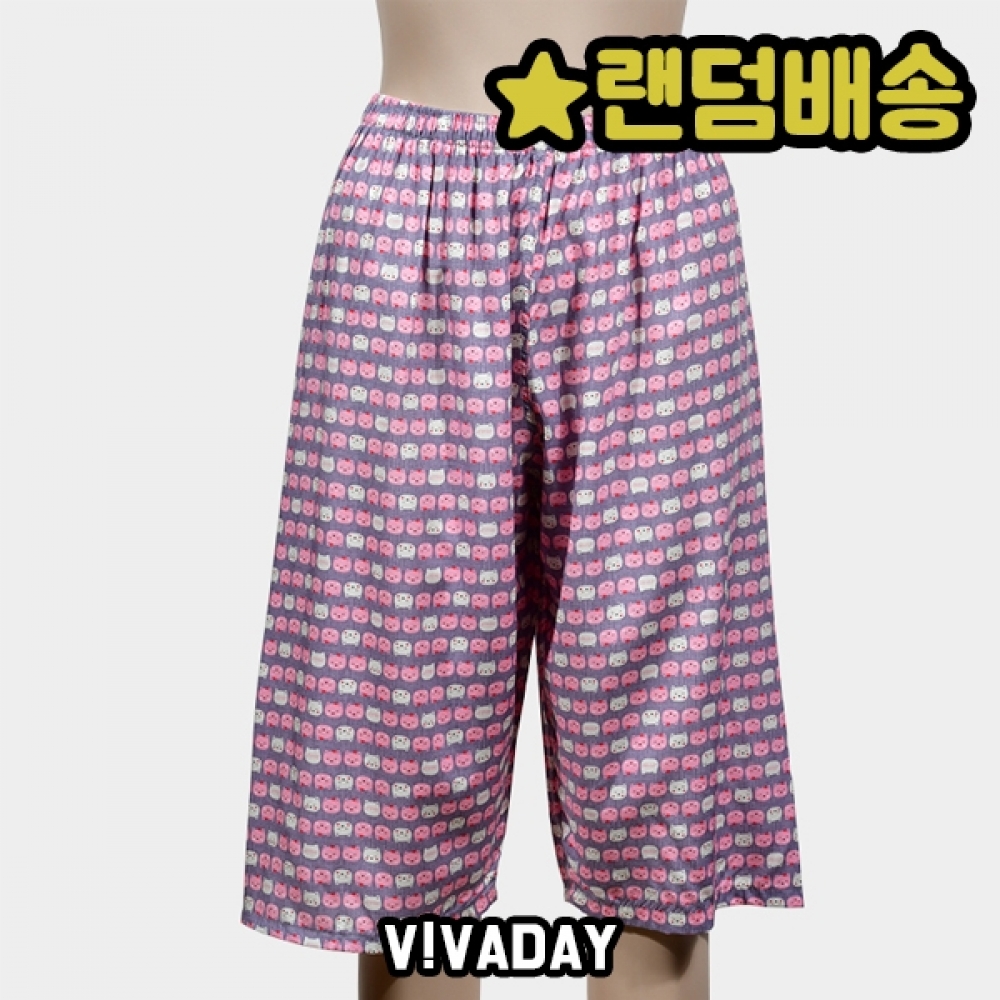 VIVADAY-SC212 프린팅 패턴 여성 8부 파자마