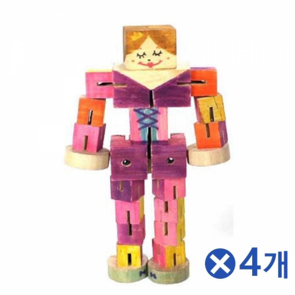 움직이는 큐브 관절로봇 만들기x4개 만들기놀이 DIY