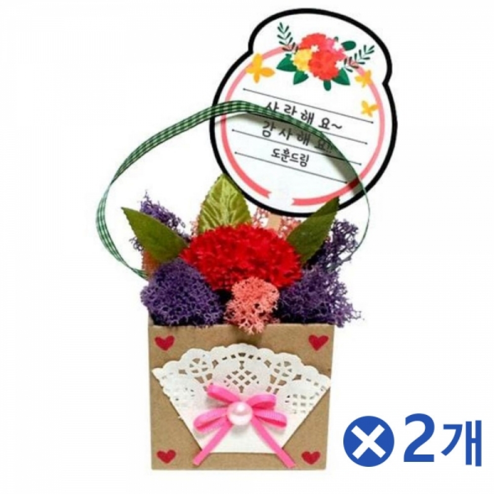 스칸디아모스 비누꽃 카네이션-색상랜덤x2개 DIY